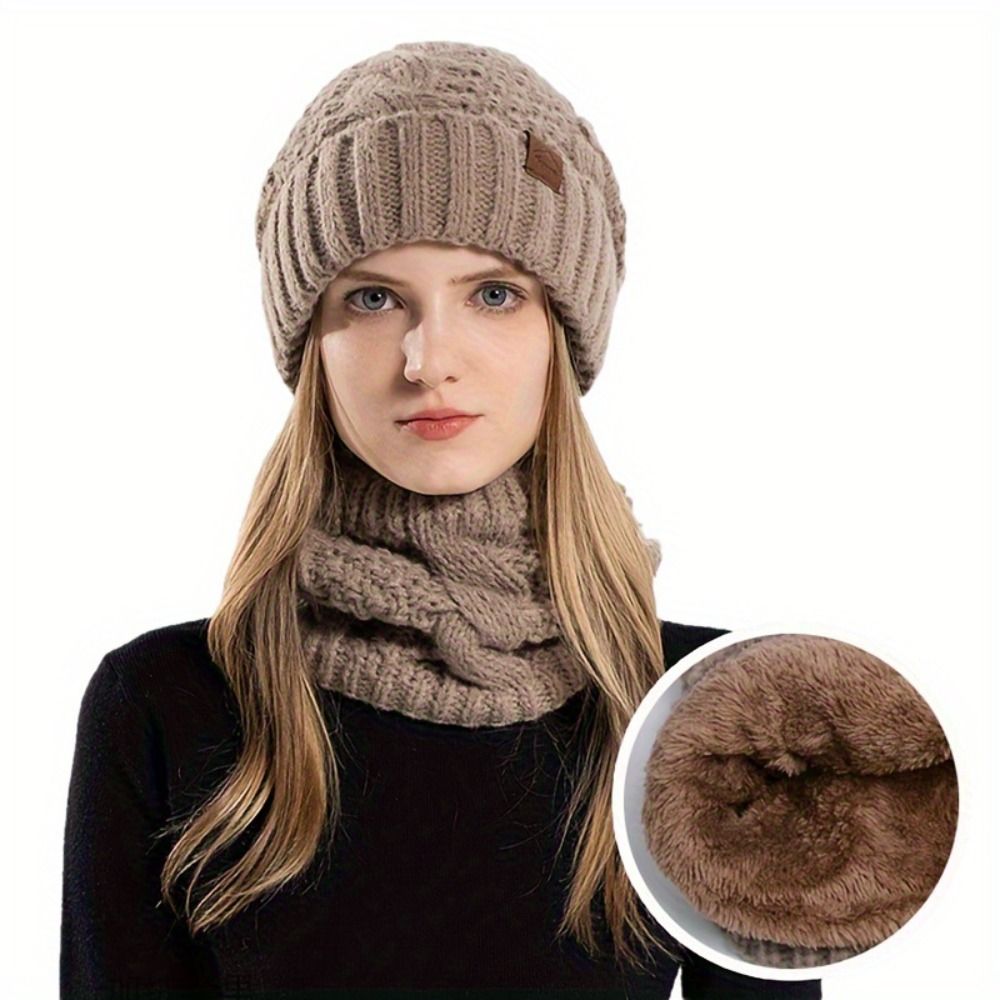 Soft Winter Beanie Hat Scarf S - Wool Glove Lined review and price