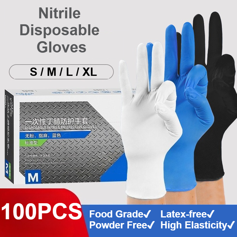 100Pcs Nitrile Disposable Glov - Exam Glove Nitrile review and price