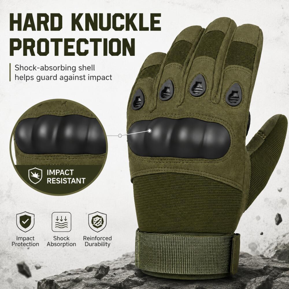 Full Finger Tactical Gloves wi - Motorcycle Glove Knuckle review and price
