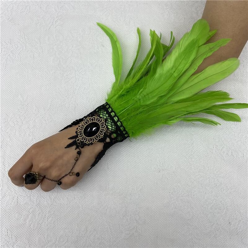 Halloween Feather Lace Gloves  - Motorcycle Glove Knuckle review and price
