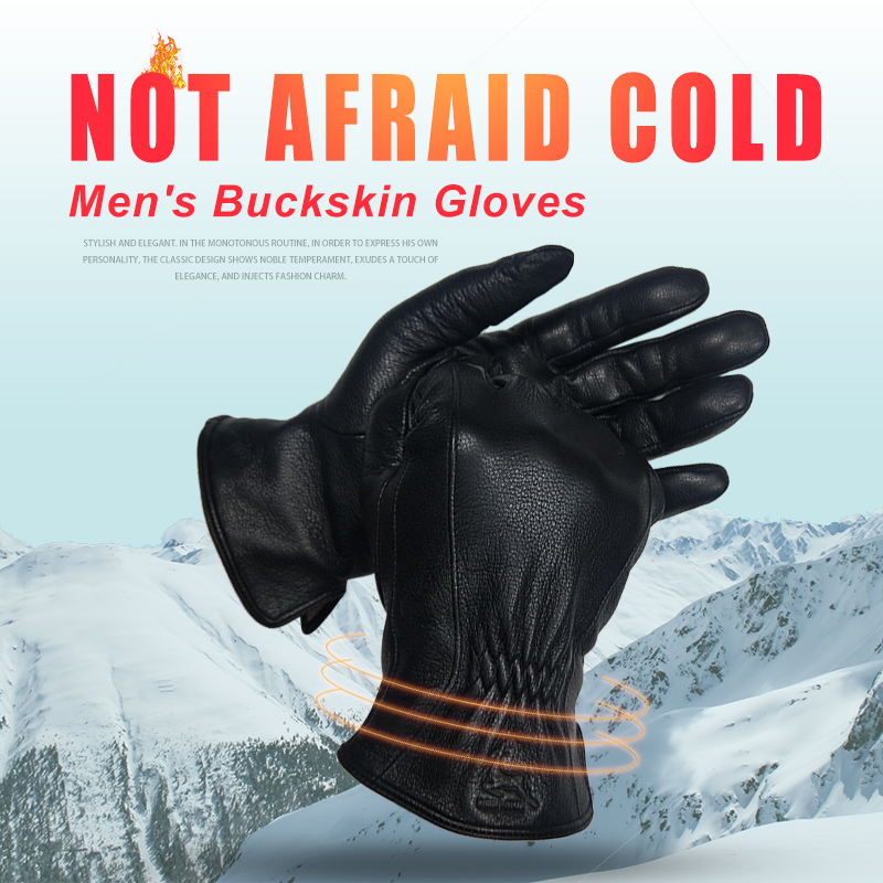  Winter Men's Black Buckskin  - Wool Glove Lined review and price
