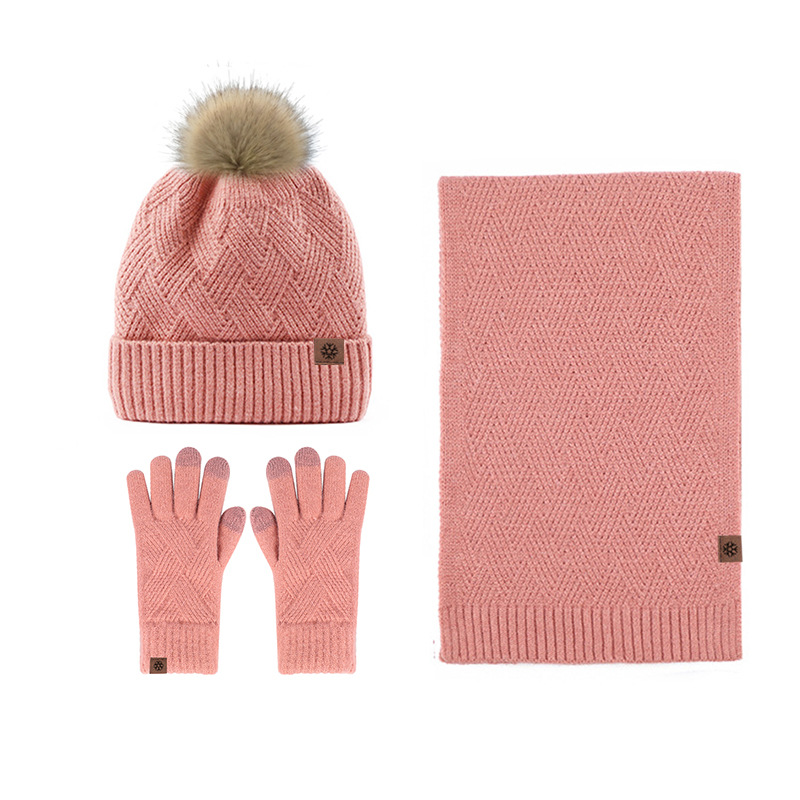 Winter Warm Wool Hat Scarf Glo - Wool Glove Lined review and price